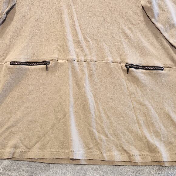 Soft Surroundings Womens Tan 3/4 Sleeve Moda Tunic Top Size XL Pockets Capsule - Picture 3 of 9
